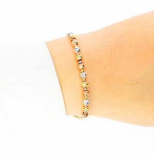 14K Gold Italian Design Dorika Ball Bracelet