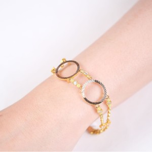 Two Quarter Gold Coin Bracelet 14K
