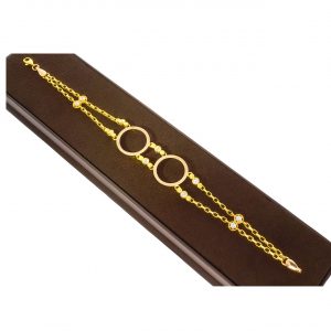 Two Quarter Gold Coin Bracelet 14K