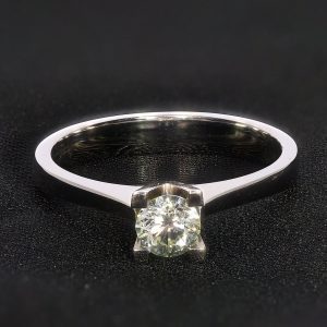 0.43 Carat H-VS Solitaire Diamond Ring 14K Gold