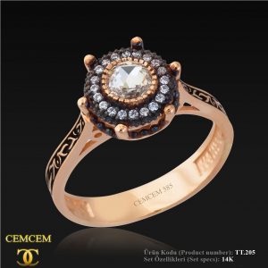 14K Gold Vintage Solitaire Ring with Six-Prong Setting