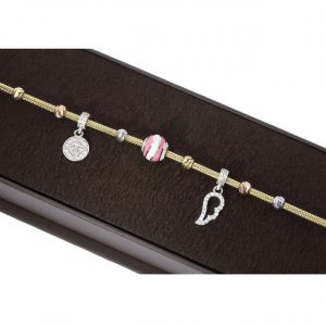 14K Gold Italian Dorika Ball Bracelet
