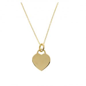 14K Gold Heart Pendant Necklace