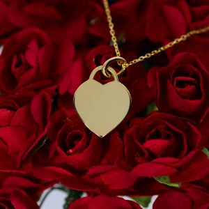 14K Gold Heart Pendant Necklace