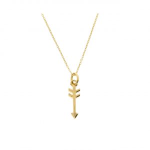 Arrow Pendant 14K Gold Necklace