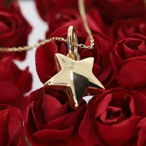 Minimalist 14K Gold Star Pendant