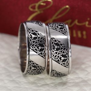 8.50mm İşlemeli Gümüş Alyans