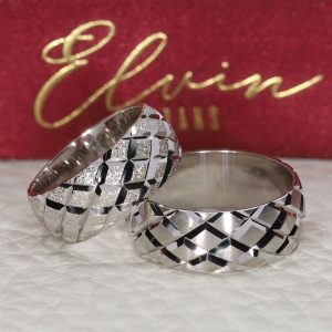 8.20mm Baklava Desenli Gümüş Alyans