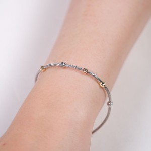 Gold Sphere Ball Bracelet 14K