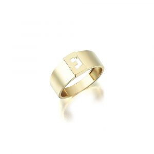 Stone-Free Letter Gold Ring (All letters available for order) 14K