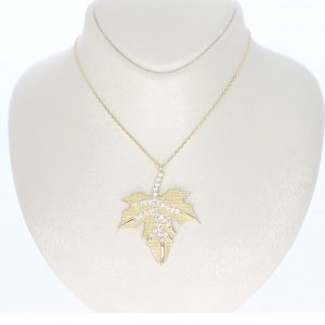 14K Gold Maple Leaf Necklace
