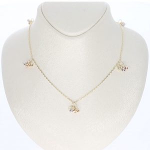 14K Gold Dorica Bead Necklace