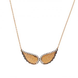14K Gold Wing Necklace