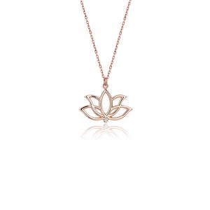 Lotus Diamond Necklace