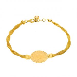 Knitted Frameless Quarter Gold Bracelet