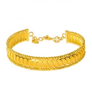 14K Gold Dorika Bead Cuff Bangle