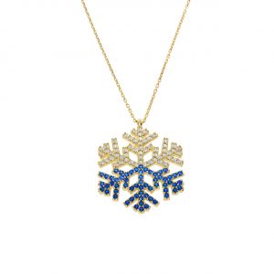 8K Gold Snowflake Necklace