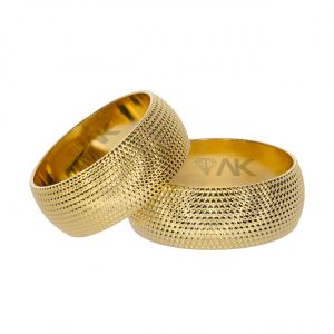 8mm Tırtıl Desenli Elvin Altın Alyans 107