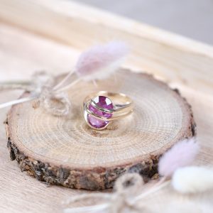 14K Natural Alexandrite Solitaire Gold Ring