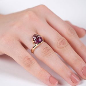14K Natural Alexandrite Solitaire Gold Ring