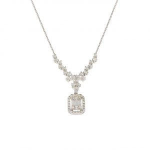 14K Gold Baguette Fancy Necklace