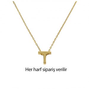 14K Gold Letter Pendant Necklace