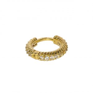 Helix Hoop Tragus Earring, 14K gold