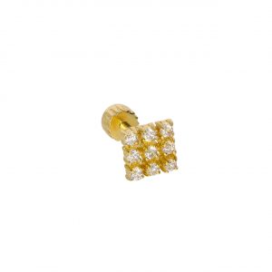 Kare Tragus Piercing 14 Ayar