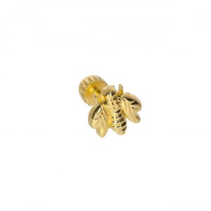Tragus Earring with Bee Design 14K gold