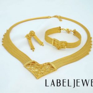 Label Örme Altın Düğün Seti 14 Ayar