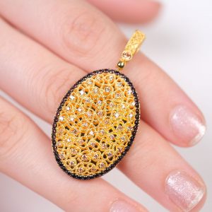 Large Strawberry Memento Pendant