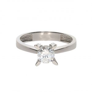 Classic Almond Prong Solitaire Gold Ring 14K