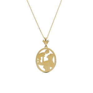 Rayna 14K Gold Mother and Child Necklace