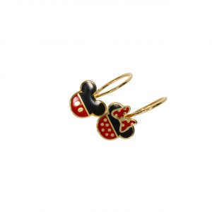 Oromini Mickey Mouse Altın Çocuk Küpesi