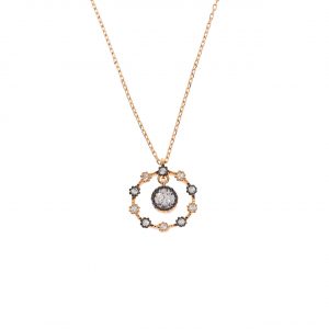 Rayna Diamond-Set Delicate Gold Necklace 14K Gold
