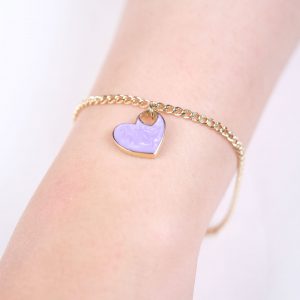 Genola Enamel Heart 14K Gold Bracelet