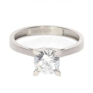 14K Gold Single Stone Ring with Marquise Style Setting