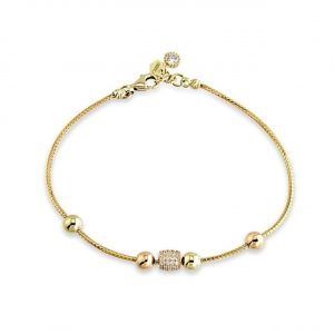 Genola Jewelry Altın Taşlı Spor Bileklik