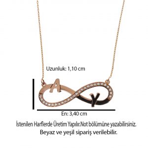 Altın Sonsuzluk Harfli Kolye 14 Ayar