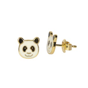 Panda Çocuk Altın Küpe 14 Ayar
