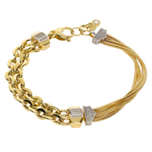 Kazze Chain Italian Design 14K Gold Bracelet
