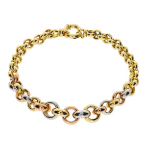 Genola Three-Color Doc Bracelet 14K