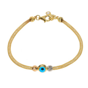 Italian Evil Eye 14K Gold Bracelet