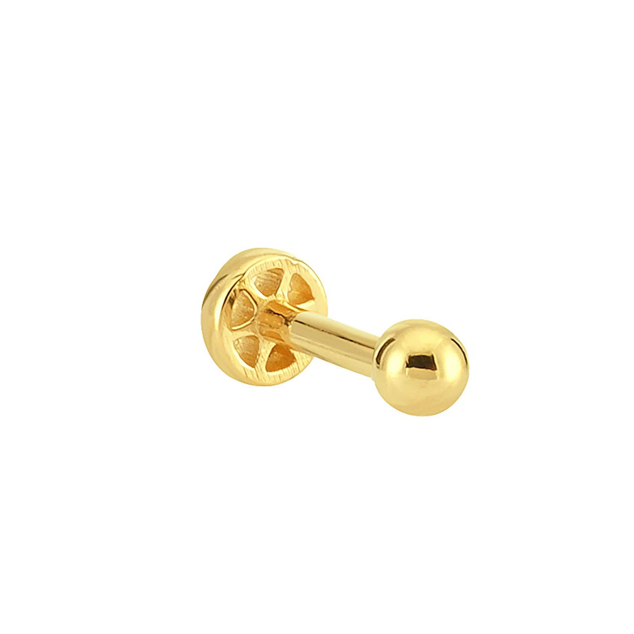 Altın Top Minimal Tragus Piercing 14 Ayar