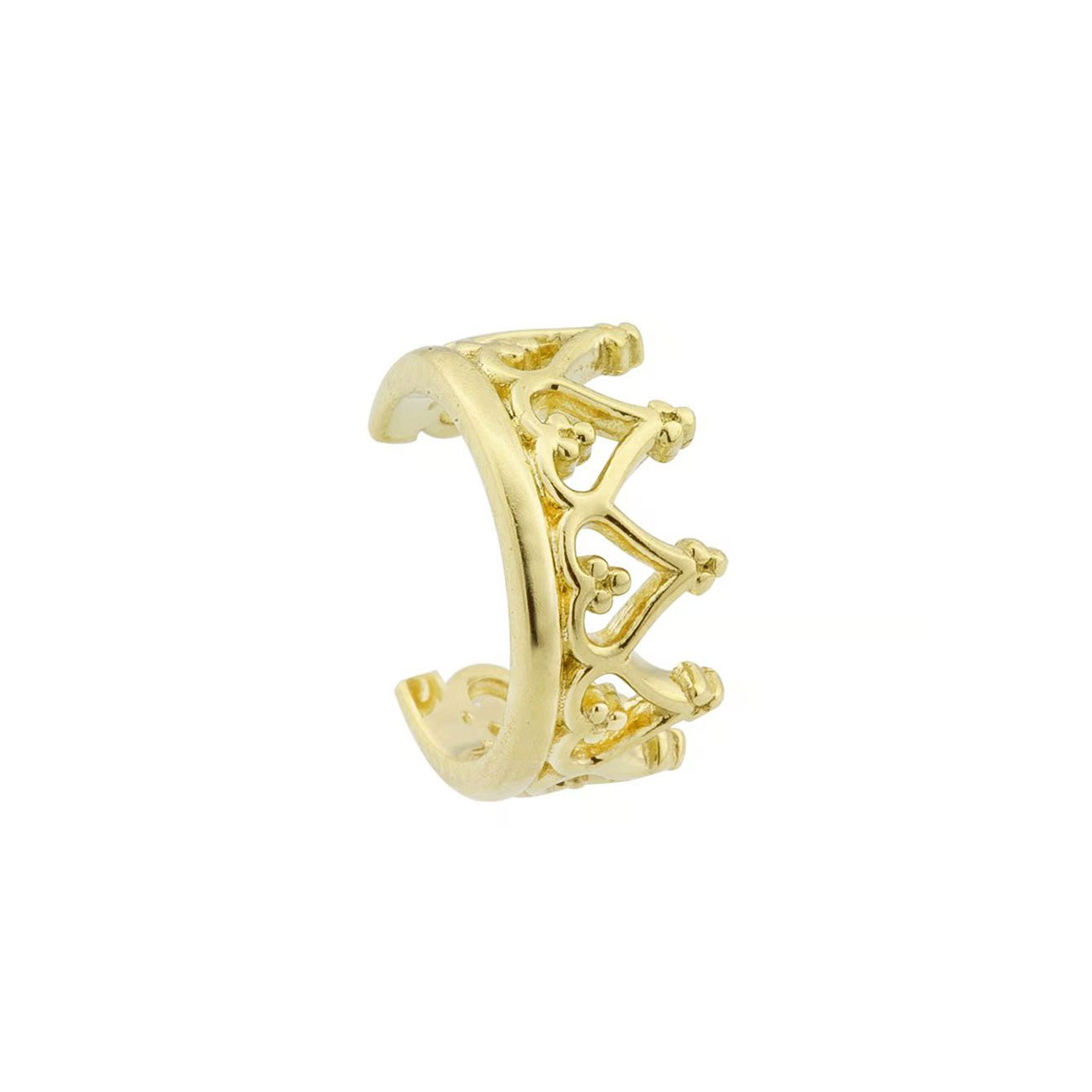 Altın Taç Earcuff Kıkırdak Küpe 14 Ayar