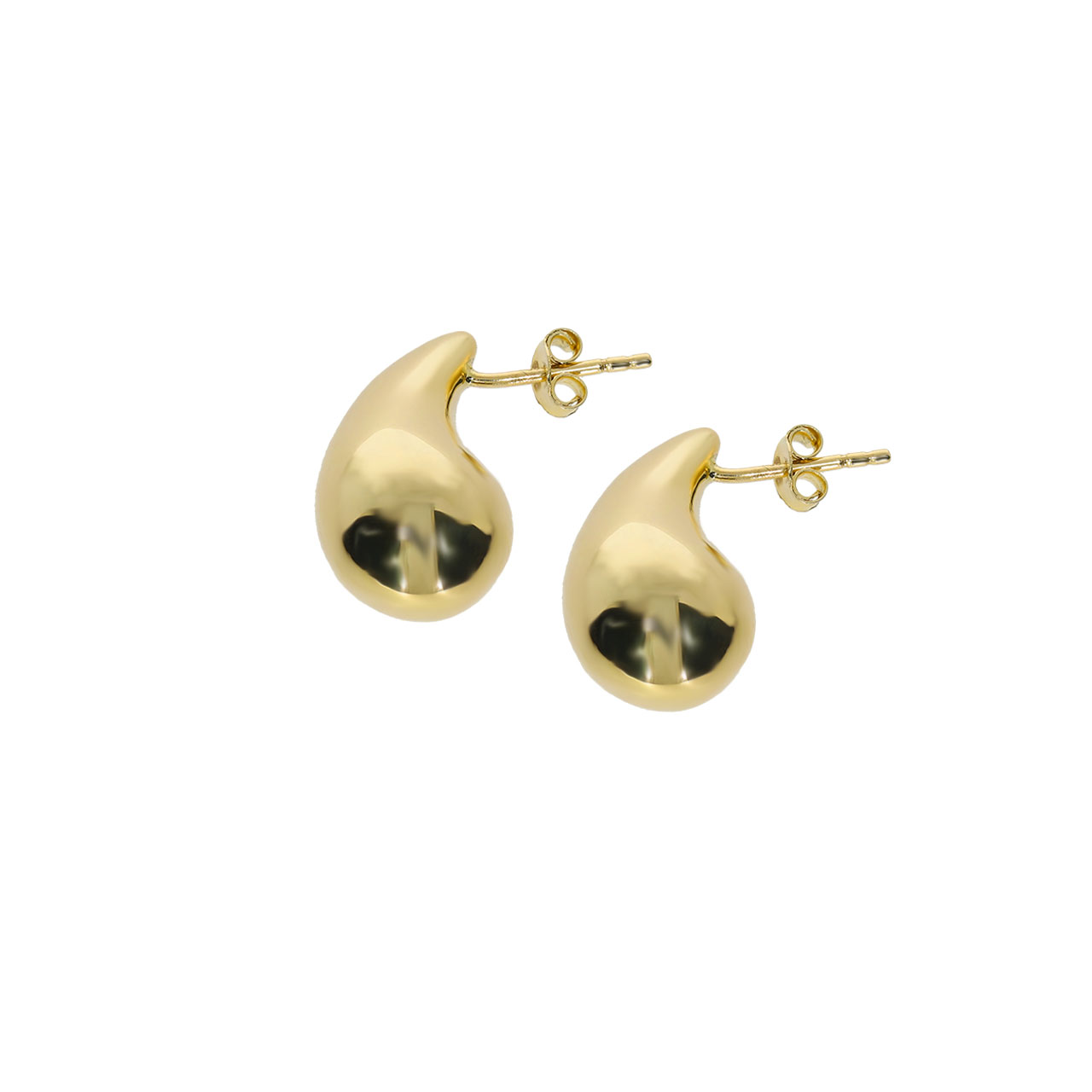 Medium Teardrop Figured 14K Earrings