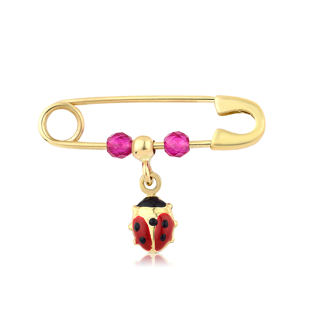 Ladybug Gold Baby Pin