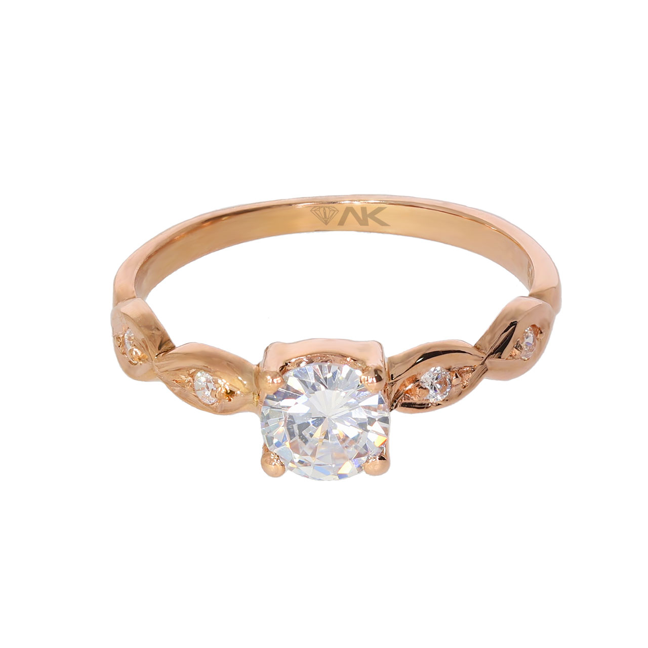 Vintage Special Design Rose Ring 14K