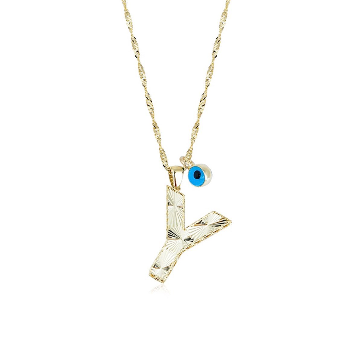 Gold Y Letter Necklace