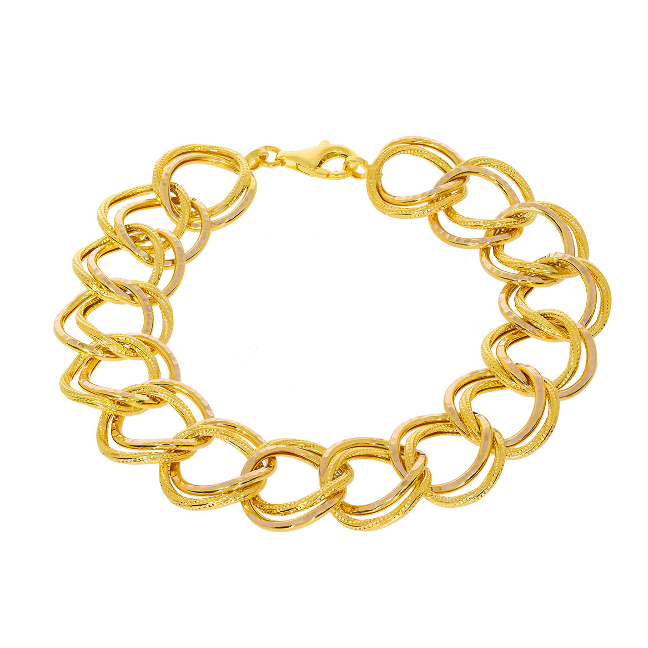Herringbone Classic Gold Bracelet 1.70cm 14 Karat